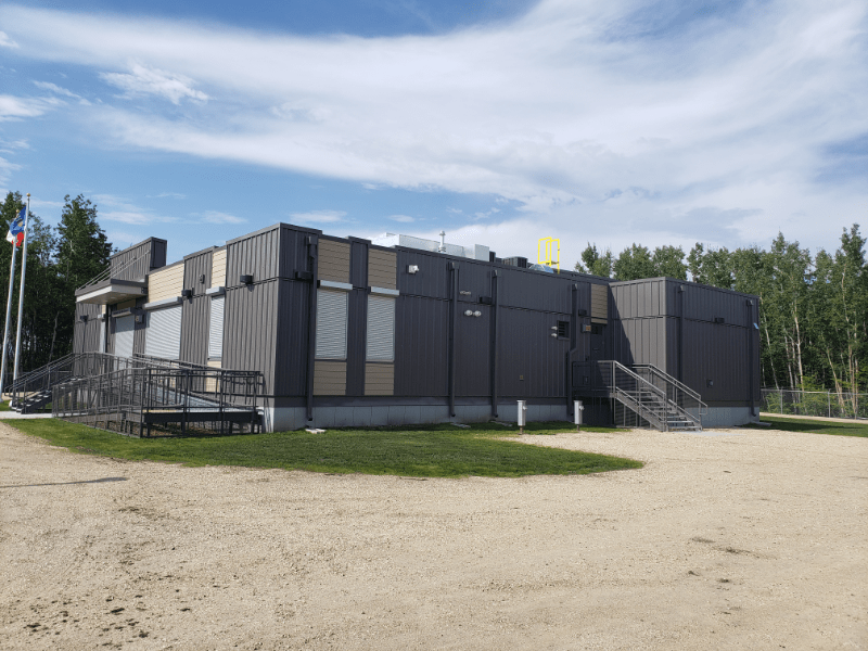 Completed modular government facility in Northern Alberta